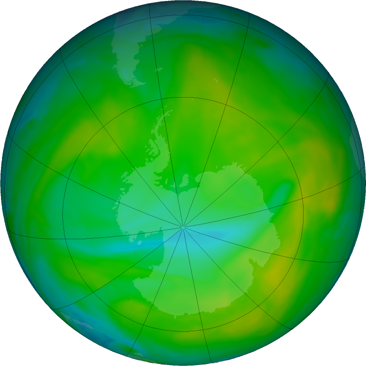 Antarctic ozone map for 03 December 2017
